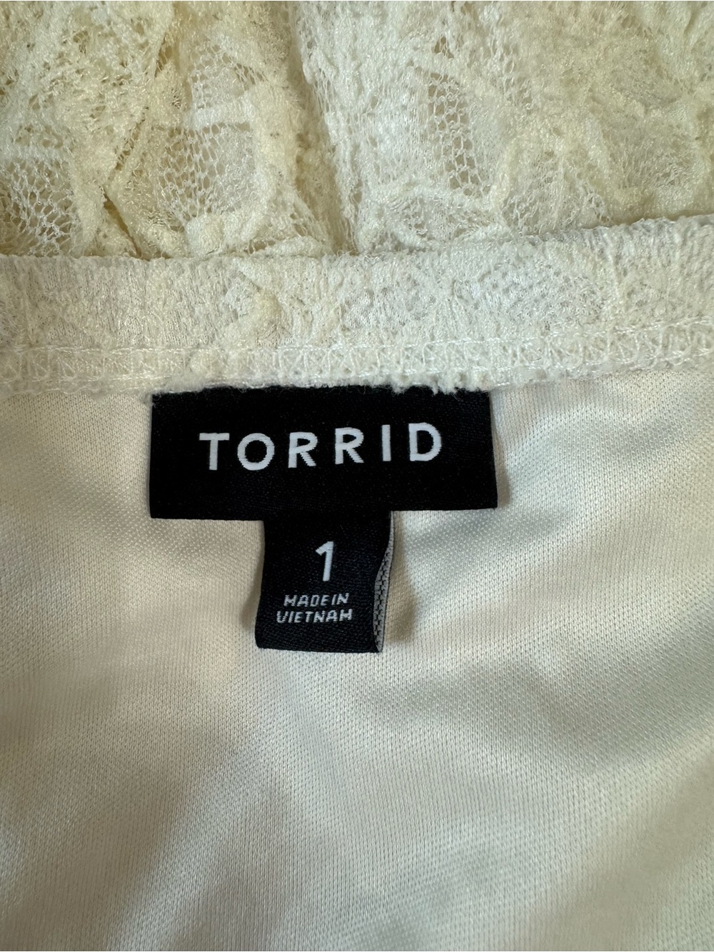 Torrid Lace Babydoll Top Cami Size 1X Coquette Fairy Festival Coachella Beachy - Picture 5 of 8
